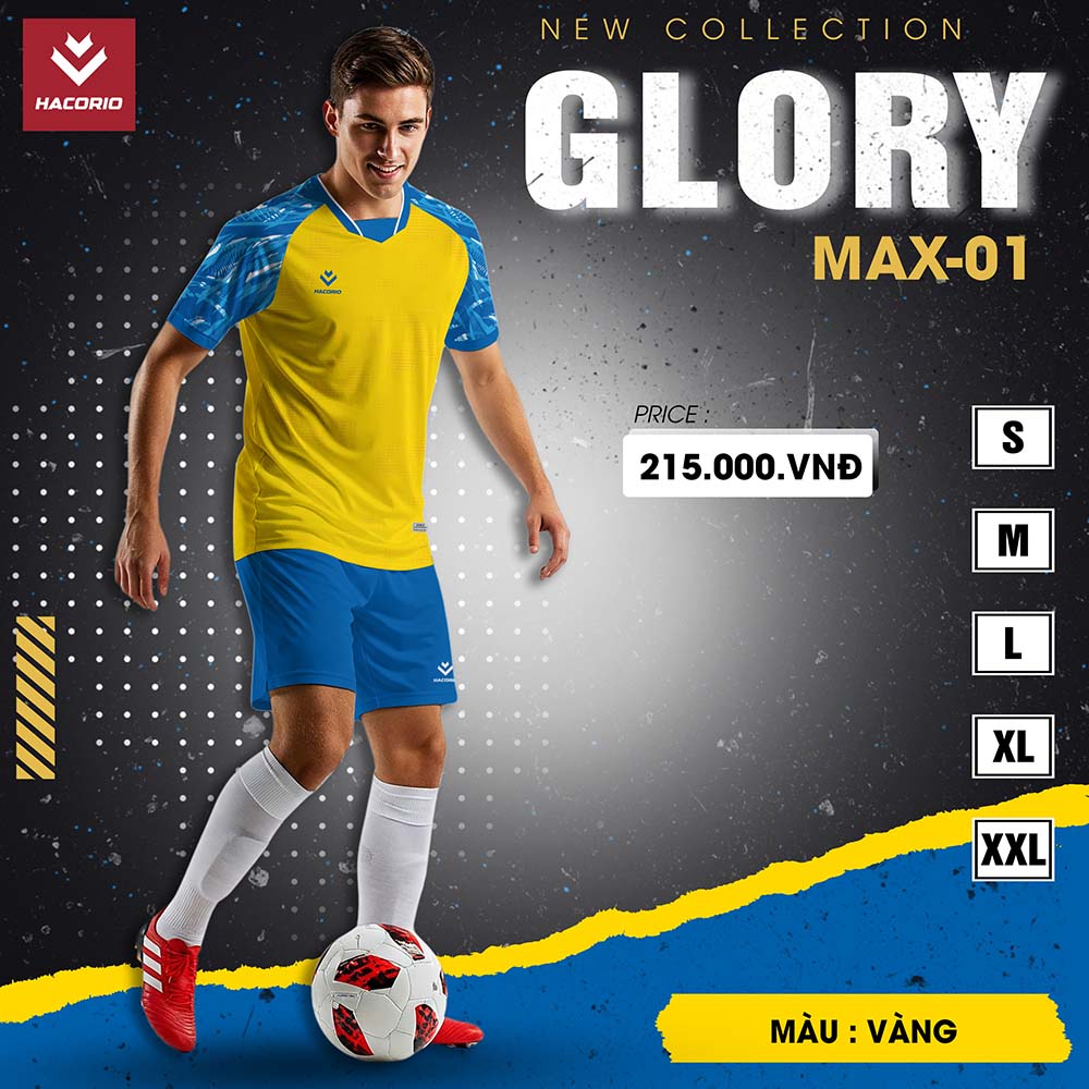 Áo Bóng Đá MAX-01 Vàng Xanh – Thiết kế Thể thao Năng Động, Form Rộng Đa Kích Thước